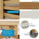 Ver imagem 3 de Balcão de Cozinha com 3 Portas 2 Gavetas sem Tampo 100% Mdf Napoli Prime Rio Doce Amendoa-off White