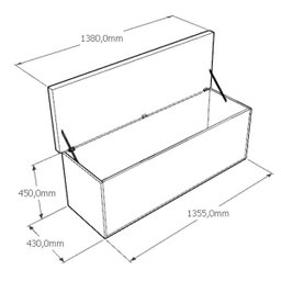 Calçadeira Bau Megh Branco Bege para Cama de 140cm - 3
