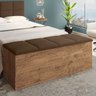 Calçadeira Bau Megh Marrom Marrom para Cama de 140cm - 1