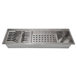 Calha Canal Organizador Escorredor Úmida Inox Tubrax