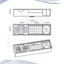 Ver imagem 5 de Calha Canal Organizador Escorredor Úmida Inox Tubrax