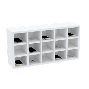 ARMÁRIO COLMÉIA SUSPENSO 15 NICHOS 100%MDF M463.B (LOJA, COMÉRCIO) MUNDI MOVEIS