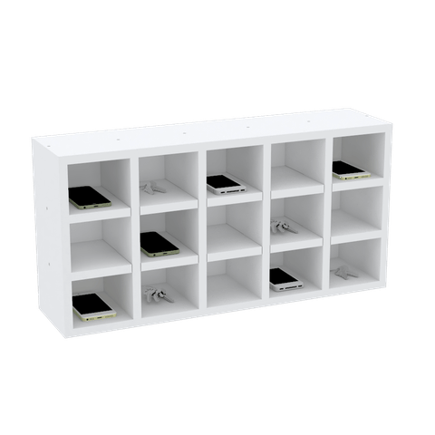 ARMÁRIO COLMÉIA SUSPENSO 15 NICHOS 100%MDF M463.B (LOJA, COMÉRCIO) MUNDI MOVEIS