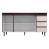 Balcão Gabinete de Pia 150cm 3 Portas 3 Gavetas Andréia Castanho Avelã Ajl Móveis - 2