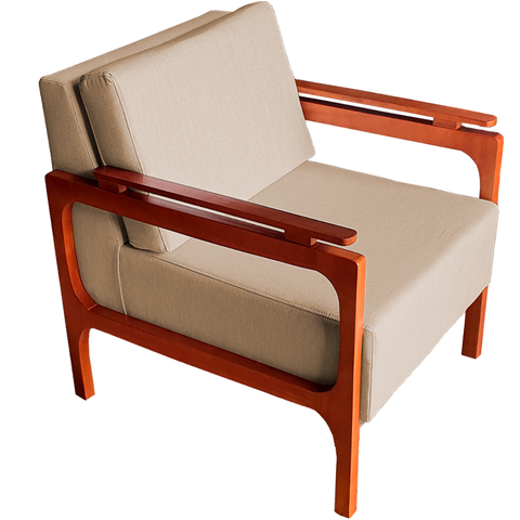 Poltrona Yasmim Linho Capuccino