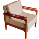 Ver imagem 1 de Poltrona Yasmim Linho Capuccino