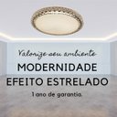 Ver imagem 3 de Lustre Plafon Sagitta Redondo Efeito Estrelado 24W LED: Luz Quente 3000K