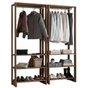 Ver imagem 1 de Kit 2 Closet Modulado 3 Prateleiras 200x80 Cm Ey101 Novam - Montana