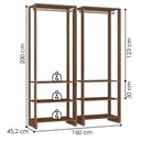 Ver imagem 3 de Kit 2 Closet Modulado 3 Prateleiras 200x80 Cm Ey101 Novam - Montana
