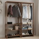 Ver imagem 2 de Kit 2 Closet Modulado 3 Prateleiras 200x80 Cm Ey101 Novam - Montana