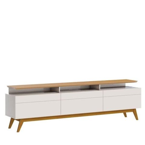 Rack Classic Mais 3 Gavetas 180cm Imcal 11333 Off White Nature