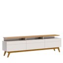 Ver imagem 1 de Rack Classic Mais 3 Gavetas 180cm Imcal 11333 Off White Nature