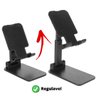 Suporte de Mesa Universal para Celular Apoio Ajustável Articulado Smartphone Compacto Portátil:Preto - 6