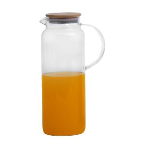 Jarra de vidro com tampa de bambu 2l - Oikos