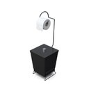 Ver imagem 1 de Lixeira com Suporte de Papel Higiênico em Aço Preto - Stolf Preto