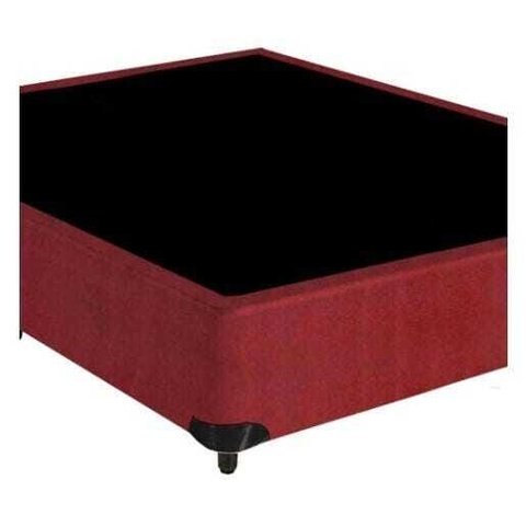 Base Box Solteirão Suede Vermelho 110x188x40