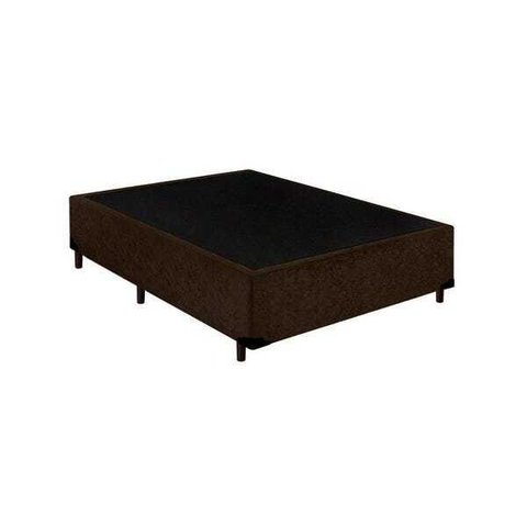 Base Box Casal Courino Marrom 138x188x40