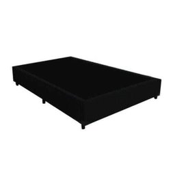 Base Box Casal Suede Preto 138x188x40 - 1