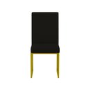 Ver imagem 4 de Kit 8 Cadeiras de Jantar com Base de Ferro Dourado – Balaqui Cor:preto