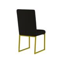 Ver imagem 5 de Kit 8 Cadeiras de Jantar com Base de Ferro Dourado – Balaqui Cor:preto