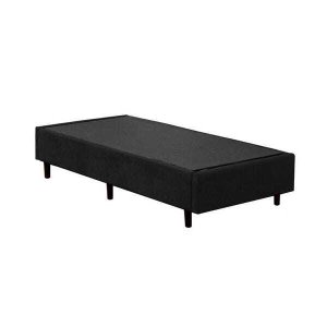 Base Box Solteiro Courino Preto 78x188x40