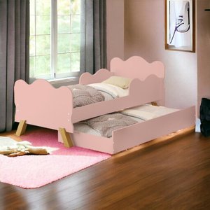 Cama Infantil Angel Rosê com Auxiliar Cambel