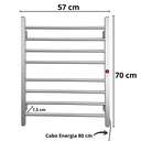 Ver imagem 2 de Toalheiro Termico Grande de Parede Prata Larcant 220v