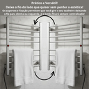 Ver imagem 3 de Toalheiro Termico Grande de Parede Prata Larcant 220v