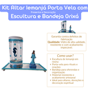 Ver imagem 4 de Kit Altar Iemanjá Porta Vela com Escultura e Bandeja Orixá