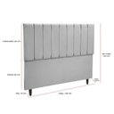 Ver imagem 3 de Cabeceira Cama de Casal Veludo Premium