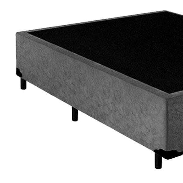 Base Box Solteirão Suede Cinza 110x188x40 - 2