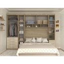 Ver imagem 2 de Guarda-Roupa Dormitório Modulado Master Casal 158cm Queen - Avelã Rústico e Ártico Rústico - Lucian