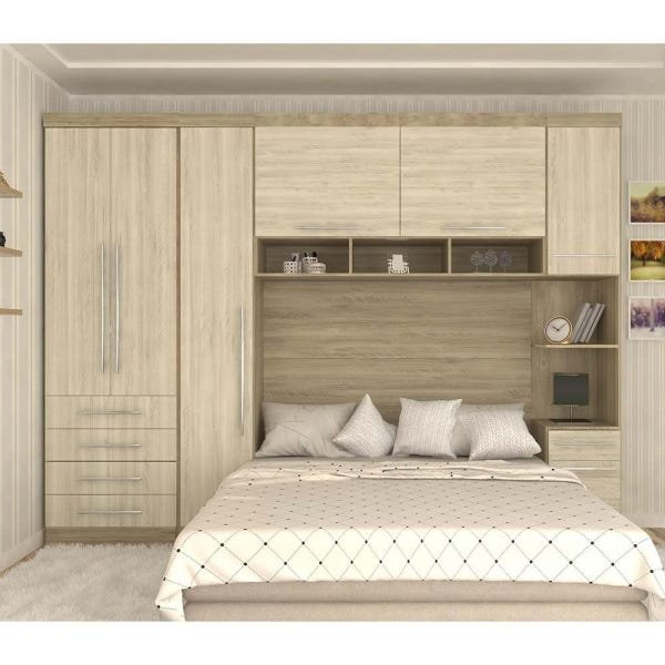 Guarda-Roupa Dormitório Modulado Master Casal 158cm Queen - Avelã Rústico e Ártico Rústico - Lucian