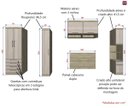 Ver imagem 3 de Guarda-Roupa Dormitório Modulado Master Casal 158cm Queen - Avelã Rústico e Ártico Rústico - Lucian