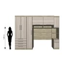 Ver imagem 5 de Guarda-Roupa Dormitório Modulado Master Casal 138cm - Avelã Rústico e Ártico Rústico - Luciane M02