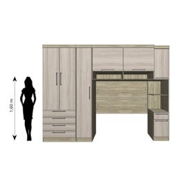 Guarda-Roupa Dormitório Modulado Master Casal 138cm - Avelã Rústico e Ártico Rústico - Luciane M02 - 5