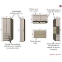 Ver imagem 3 de Guarda-Roupa Dormitório Modulado Master Casal 138cm - Avelã Rústico e Ártico Rústico - Luciane M02