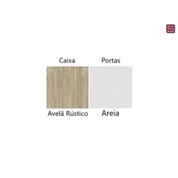 Guarda-Roupa Dormitório Modulado Master Casal 158cm Queen - Avelã Rústico e Areia - Luciane M01 - 6