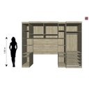 Ver imagem 4 de Guarda-Roupa Dormitório Modulado Master Casal 158cm Queen - Avelã Rústico e Areia - Luciane M01