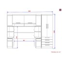 Ver imagem 5 de Guarda-Roupa Dormitório Modulado Master Casal 158cm Queen - Avelã Rústico e Areia - Luciane M01
