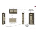 Ver imagem 3 de Guarda-Roupa Dormitório Modulado Master Casal 138cm - Avelã Rústico e Areia - Luciane M01