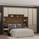 Ver imagem 1 de Guarda Roupa Dormitório Modulado Veneza Casal 1,38 m Avelã e Arenas Luciane M01