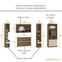 Ver imagem 4 de Guarda Roupa Dormitório Modulado Veneza Casal 1,38 m Avelã e Arenas Luciane M01