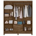 Ver imagem 3 de Guarda Roupa Casal Panamá 6 Portas Castanho Wood - Moval