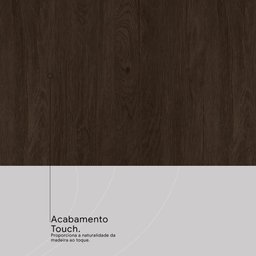 Guarda Roupa Casal 4 Portas com Espelho e 3 Gavetas Colombo - Ébano Touch - 15