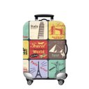 Ver imagem 1 de Capa para Mala de Viagem Estampa Selos de Viagem Tamanho G