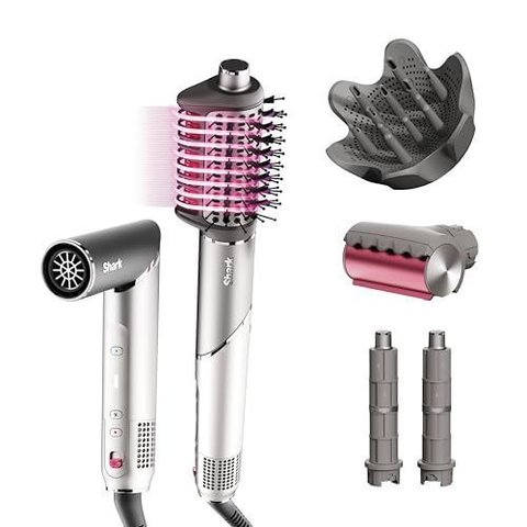 Shark Secador Flexfusion com Escova Difusor e Modelador Auto-wrap 1500w Metallic Mist