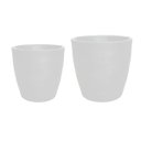 Ver imagem 1 de Kit 2 Vasos Planta 50x50 + 40x40 Moderno Polietileno Bgplasticos V13 Branco 006