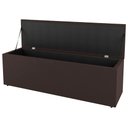 Ver imagem 3 de Kit Cabeceira e Baú Cama Box Solteiro Grace 90cm Suede Marrom - Desk Design