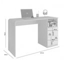 Ver imagem 3 de Mesa Escrivaninha Alice Candian 2 Gavetas Cinamomo - Jcm Móveis